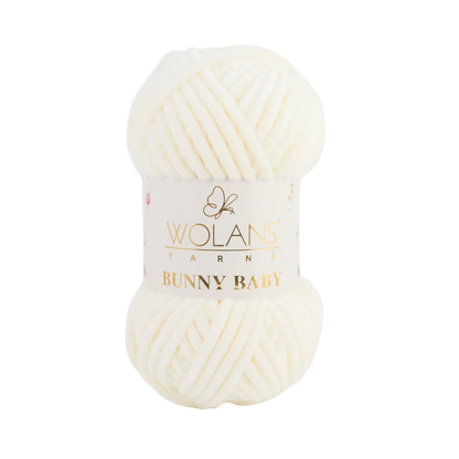 Wolans Bunny Baby chenille garen kleur cream 10002