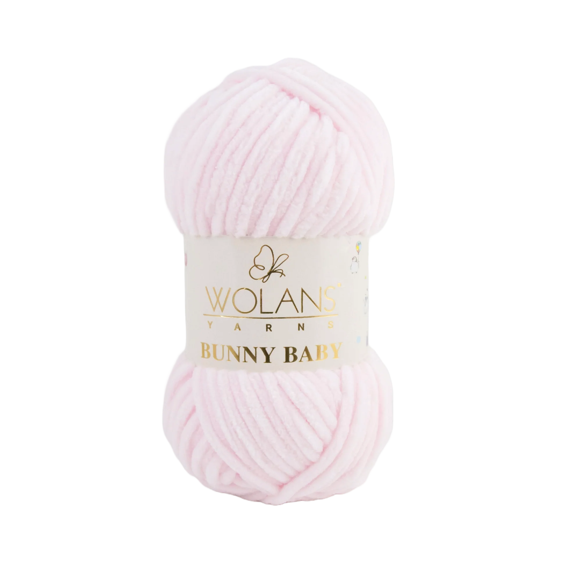 Wolans Bunny Baby chenille garen kleur light pink 10004