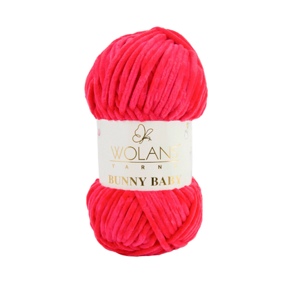 Wolans Bunny Baby chenille garen kleur fuchsia 10007