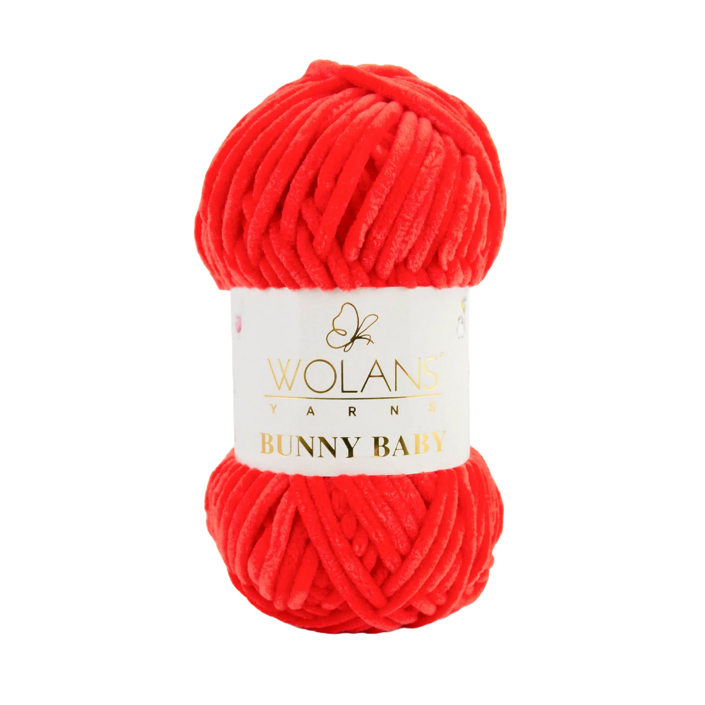 Wolans Bunny Baby chenille garen kleur red 10008