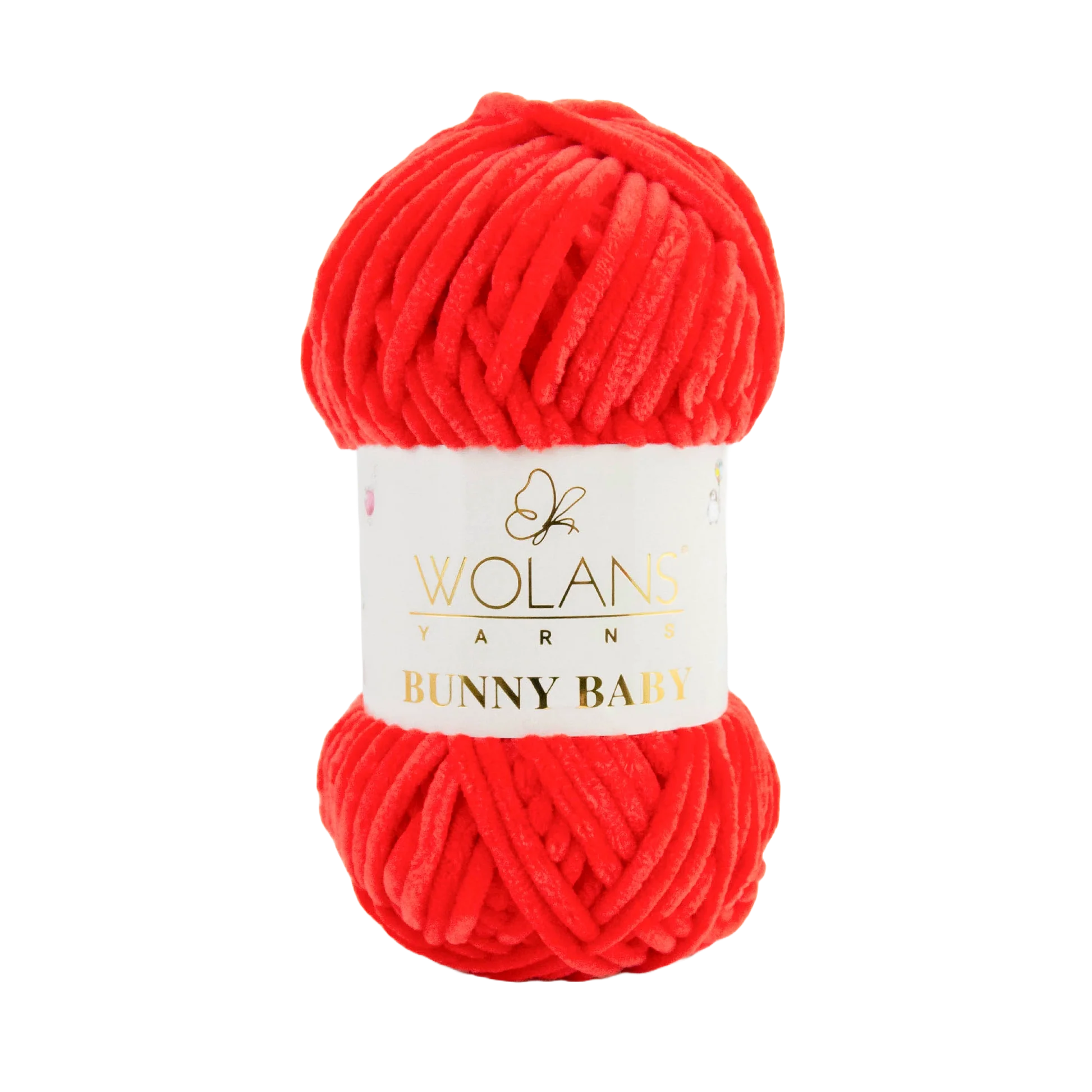 Wolans Bunny Baby chenille garen kleur red 10008