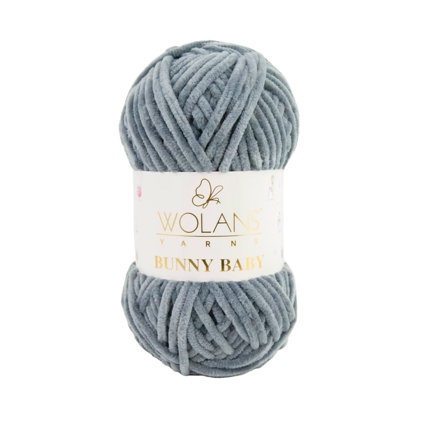 Wolans Bunny Baby chenille garen kleur grey 10009