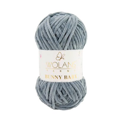 Wolans Bunny Baby chenille garen kleur grey 10009