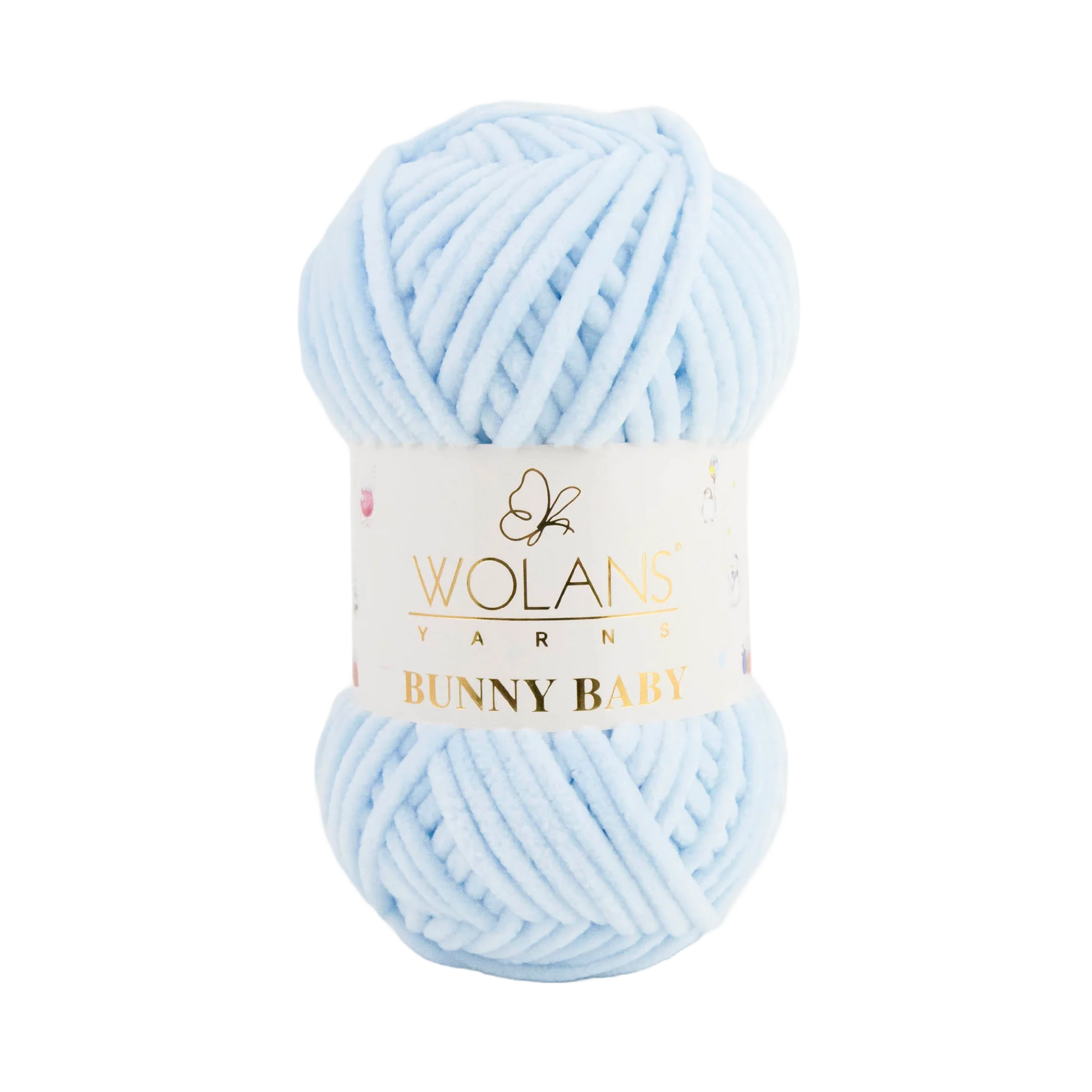 Wolans Bunny Baby chenille garen kleur light blue 10011