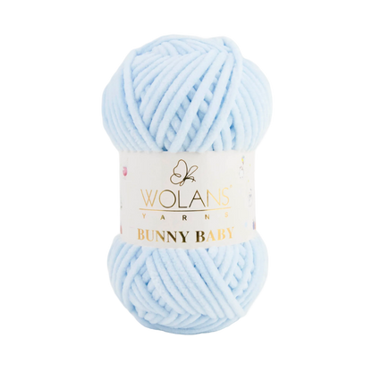 Wolans Bunny Baby chenille garen kleur light blue 10011
