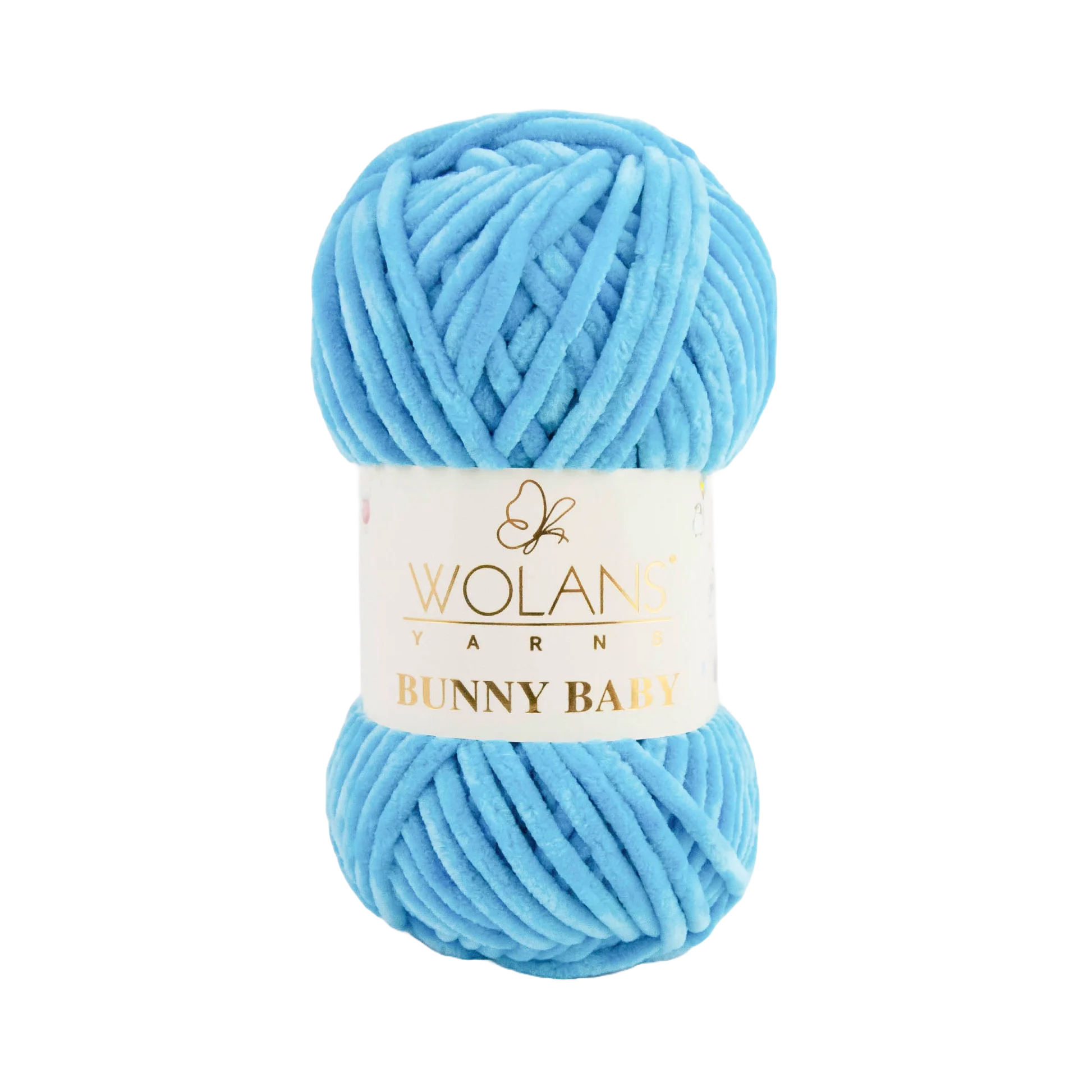 Wolans Bunny Baby chenille garen kleur blue 10012