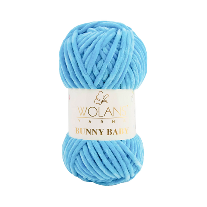 Wolans Bunny Baby chenille garen kleur blue 10012