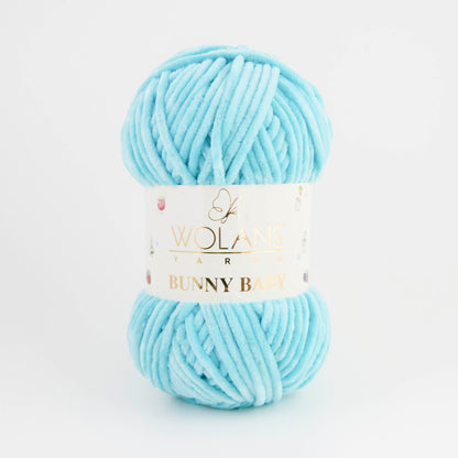 Wolans Bunny Baby chenille garen kleur turquoise 10013