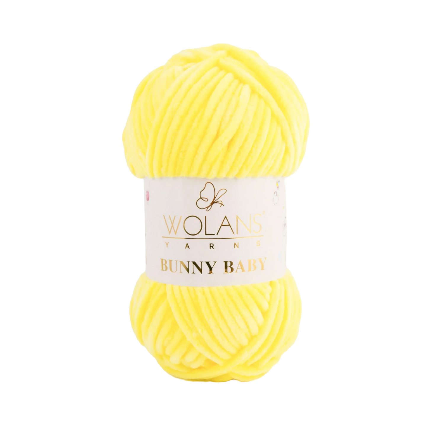 Wolans Bunny Baby chenille garen kleur yellow 10014