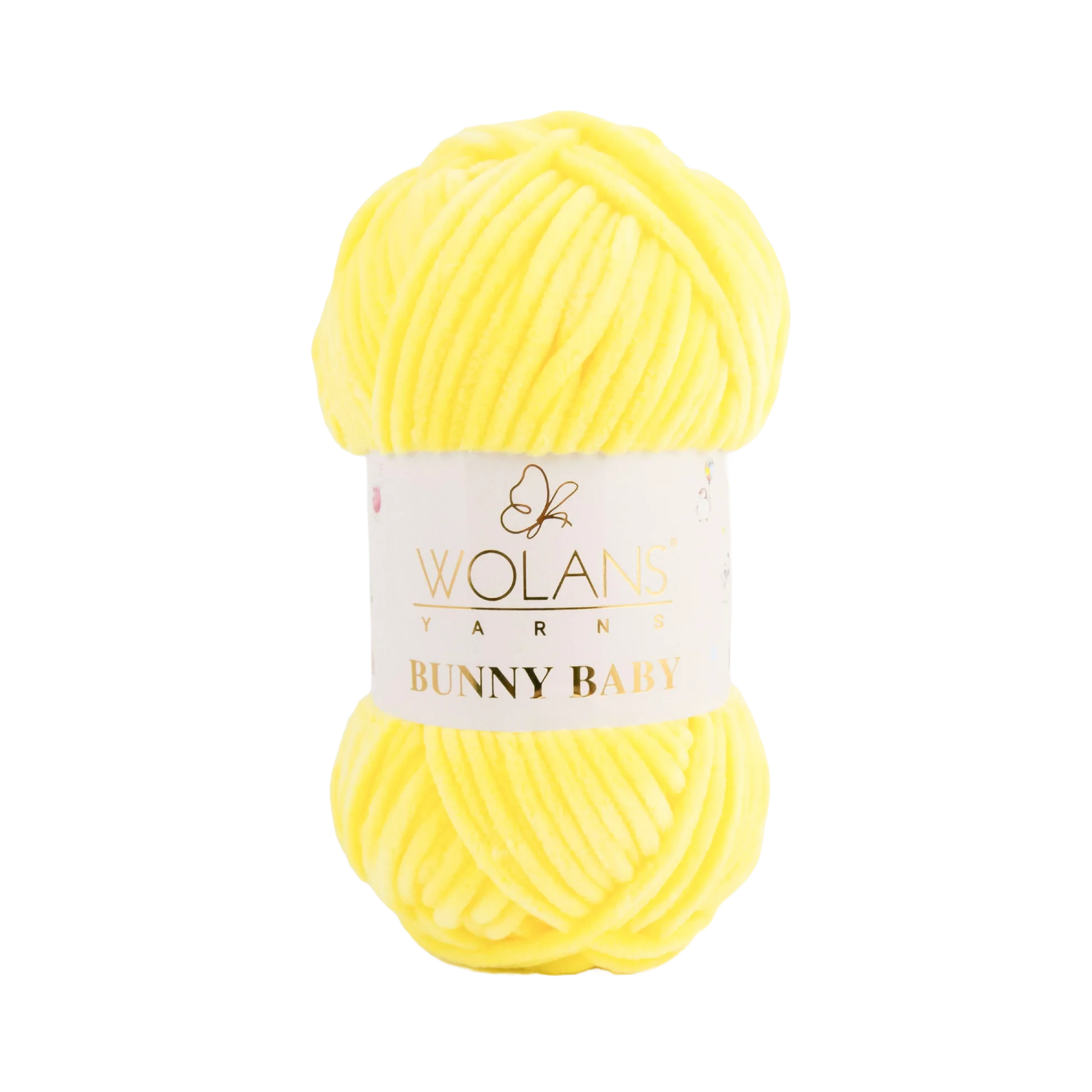 Wolans Bunny Baby chenille garen kleur yellow 10014