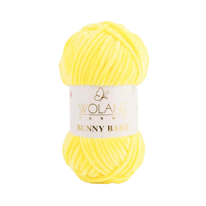 Wolans Bunny Baby chenille garen kleur yellow 10014