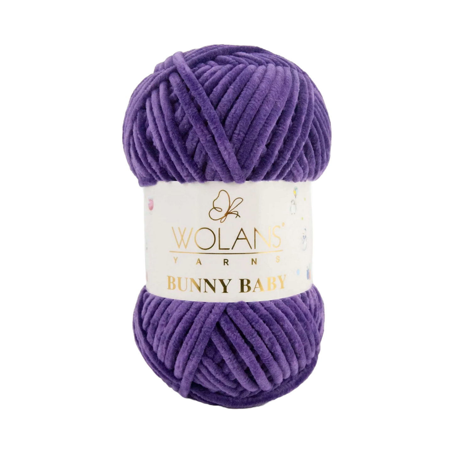 Wolans Bunny Baby chenille garen kleur purple 10016