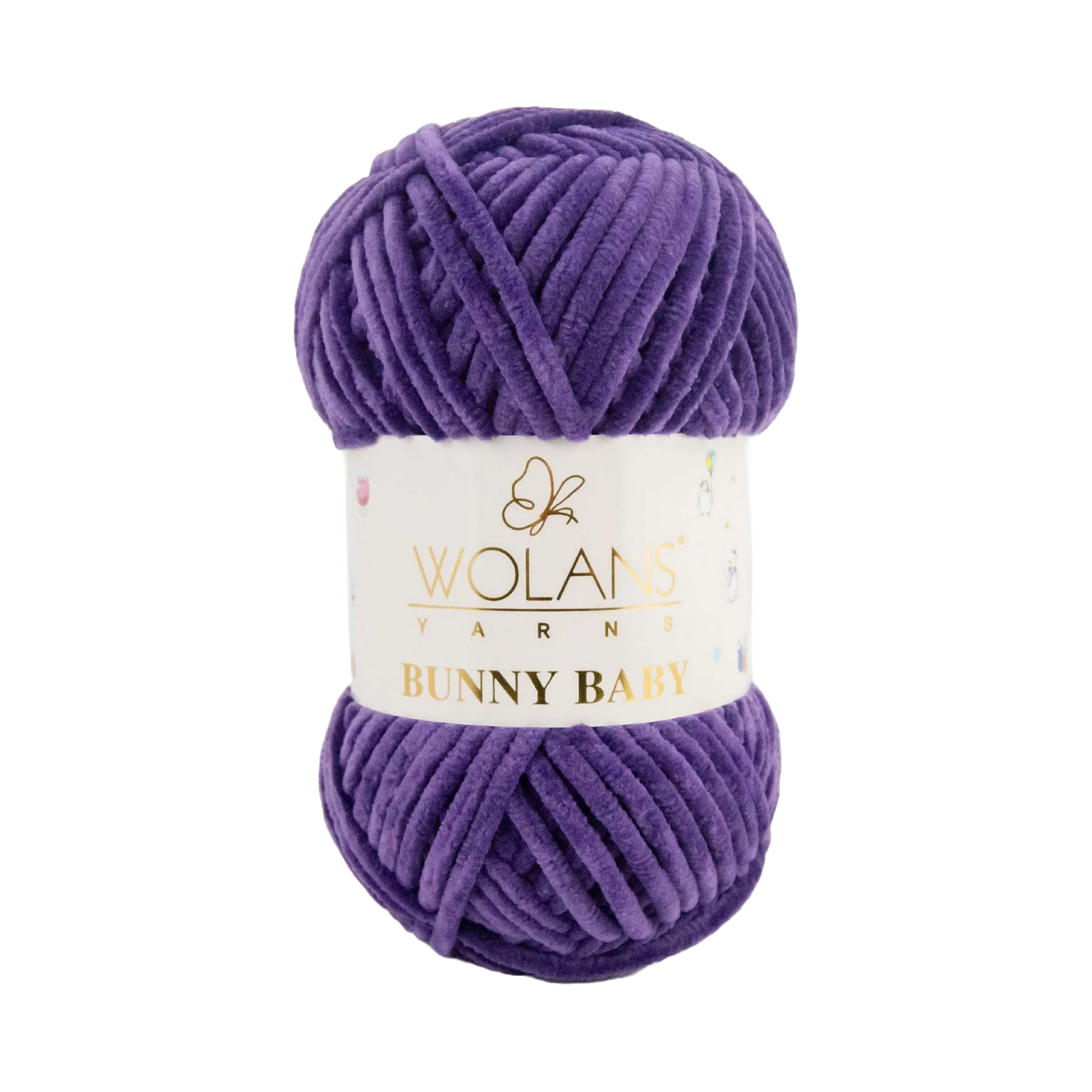 Wolans Bunny Baby chenille garen kleur purple 10016