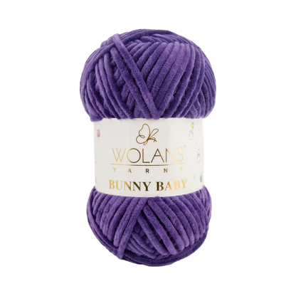 Wolans Bunny Baby chenille garen kleur purple 10016