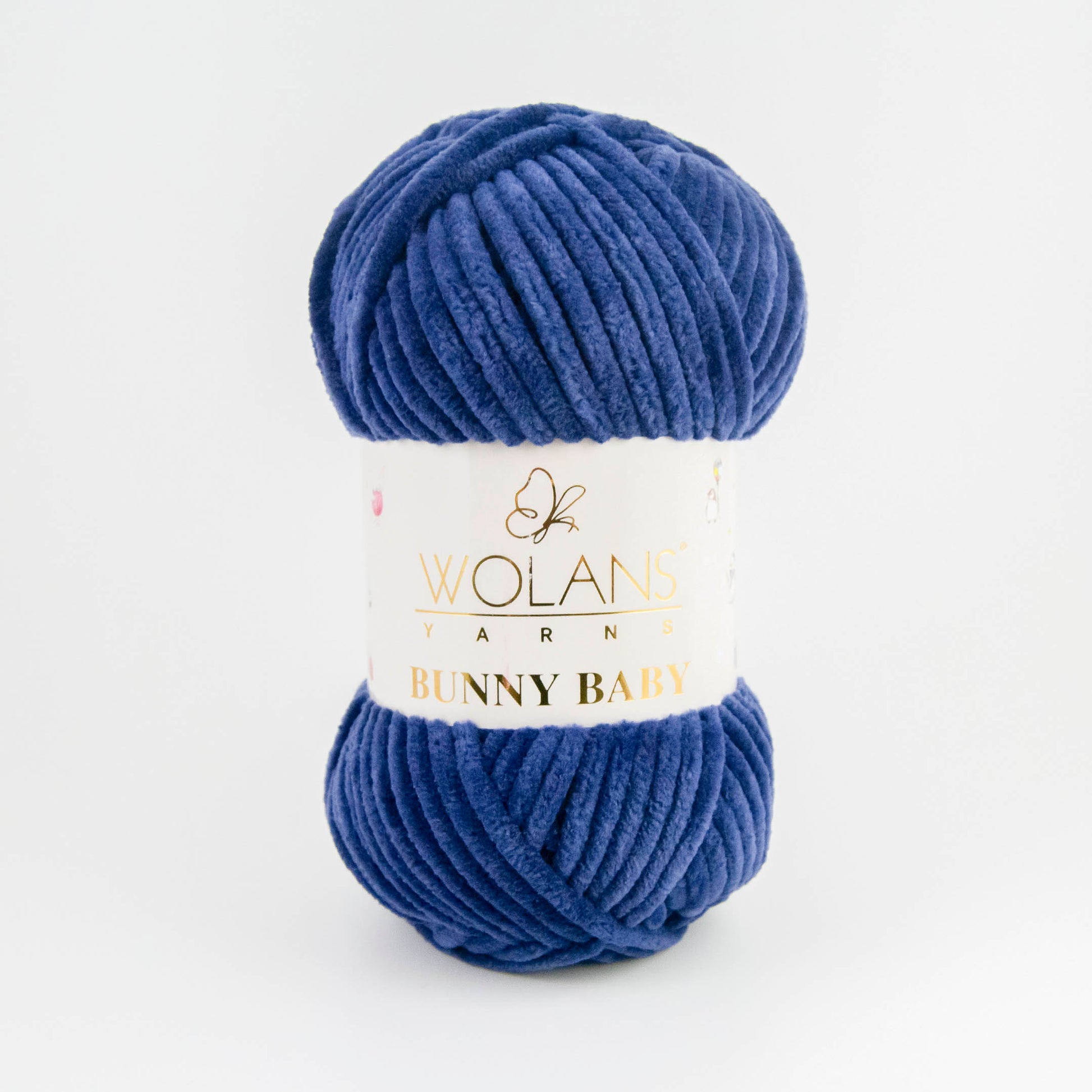 Wolans Bunny Baby chenille garen kleur navy blue 10017