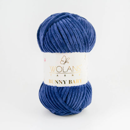 Wolans Bunny Baby chenille garen kleur navy blue 10017