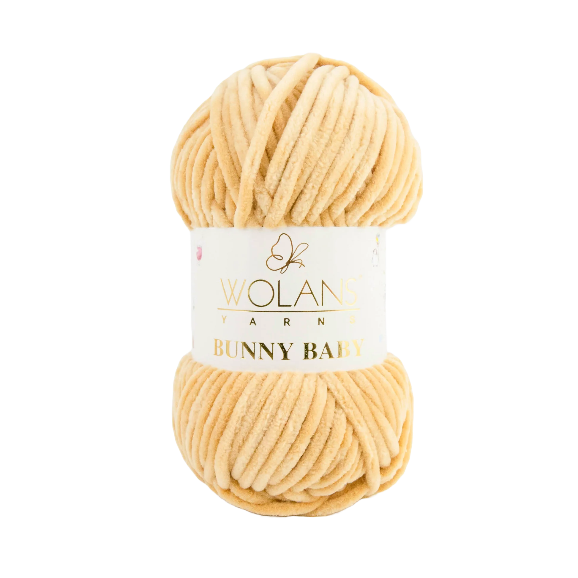 Wolans Bunny Baby chenille garen kleur light brown 10018
