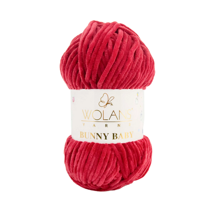 Wolans Bunny Baby chenille garen kleur burgundy 10020