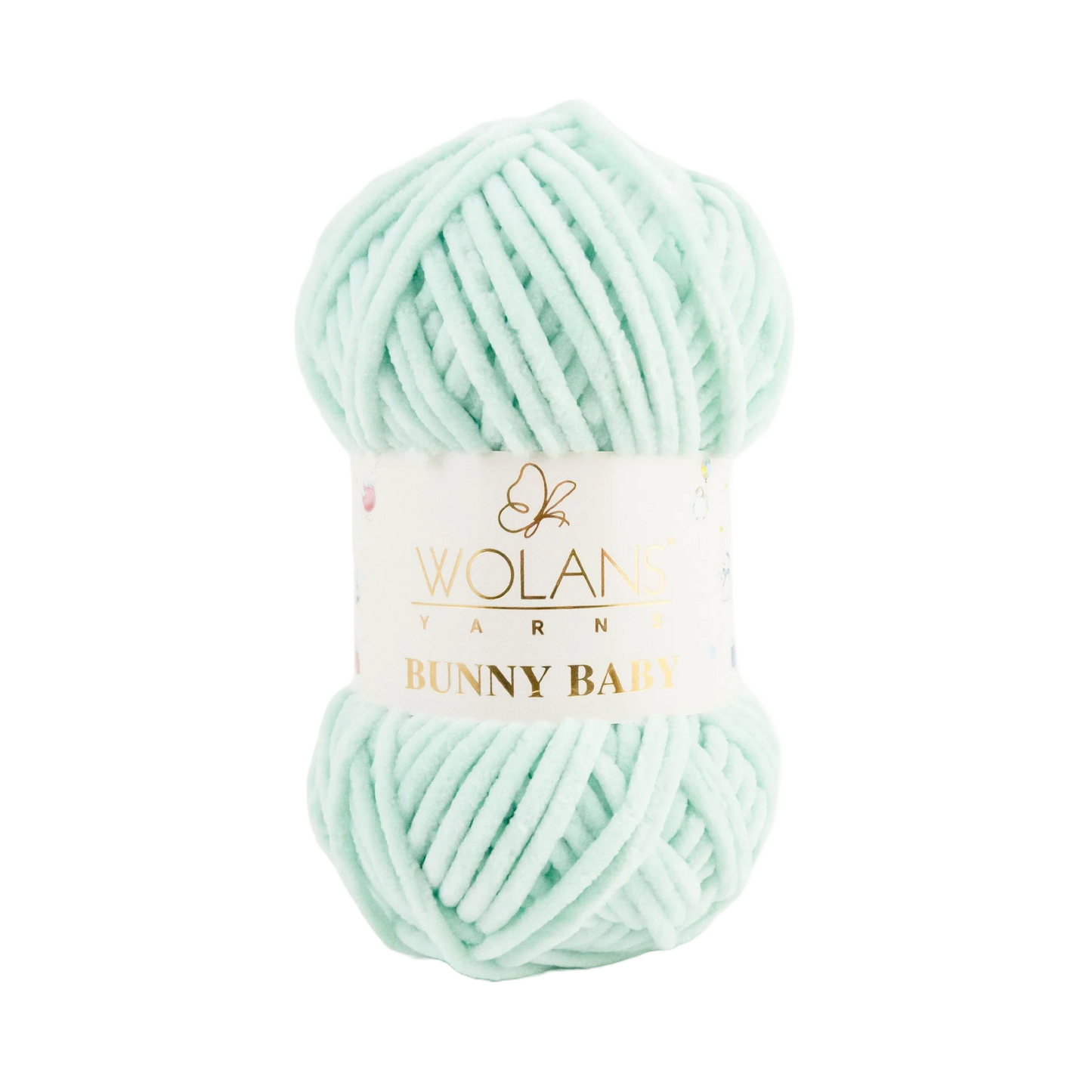 Wolans Bunny Baby chenille garen kleur mint 10023