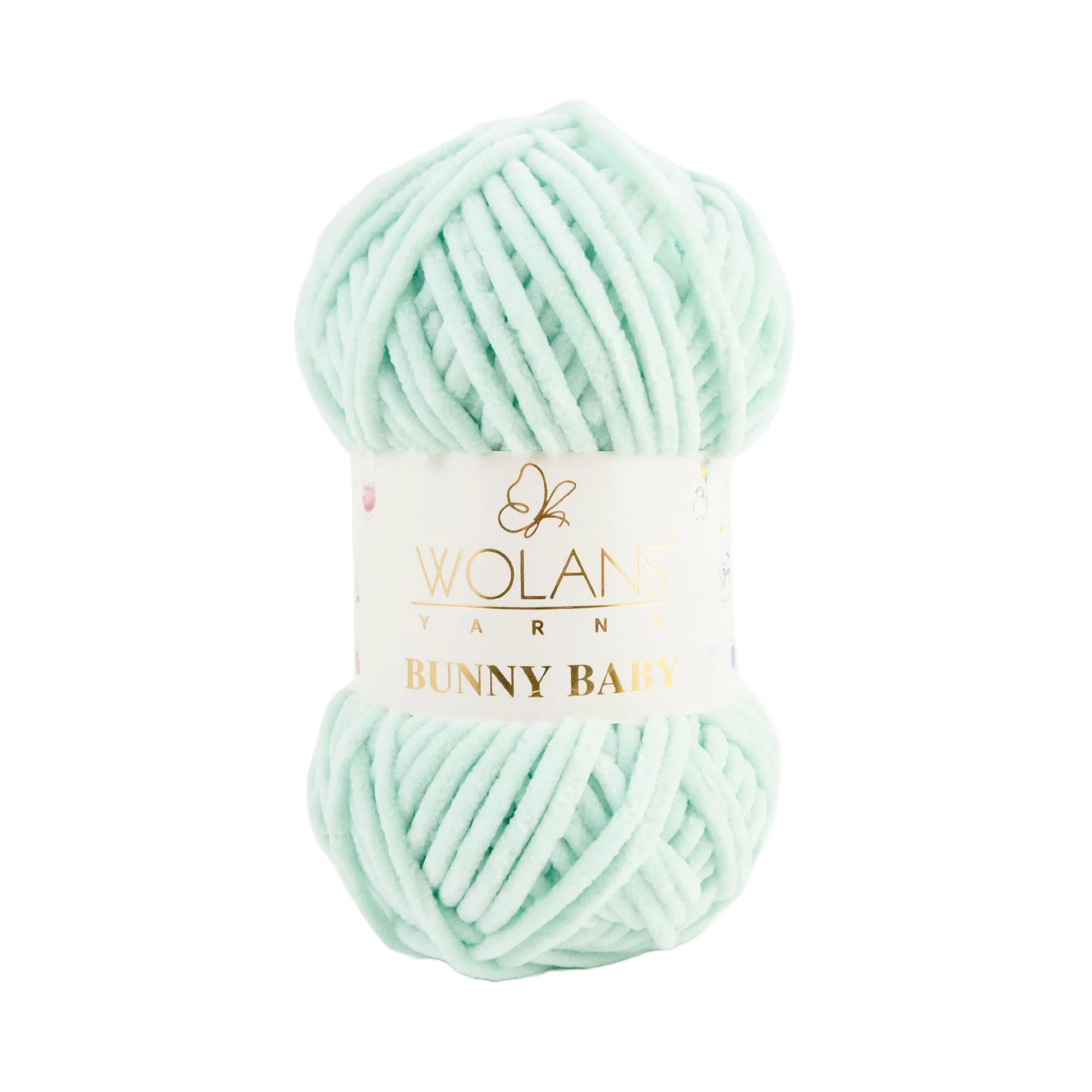 Wolans Bunny Baby chenille garen kleur mint 10023