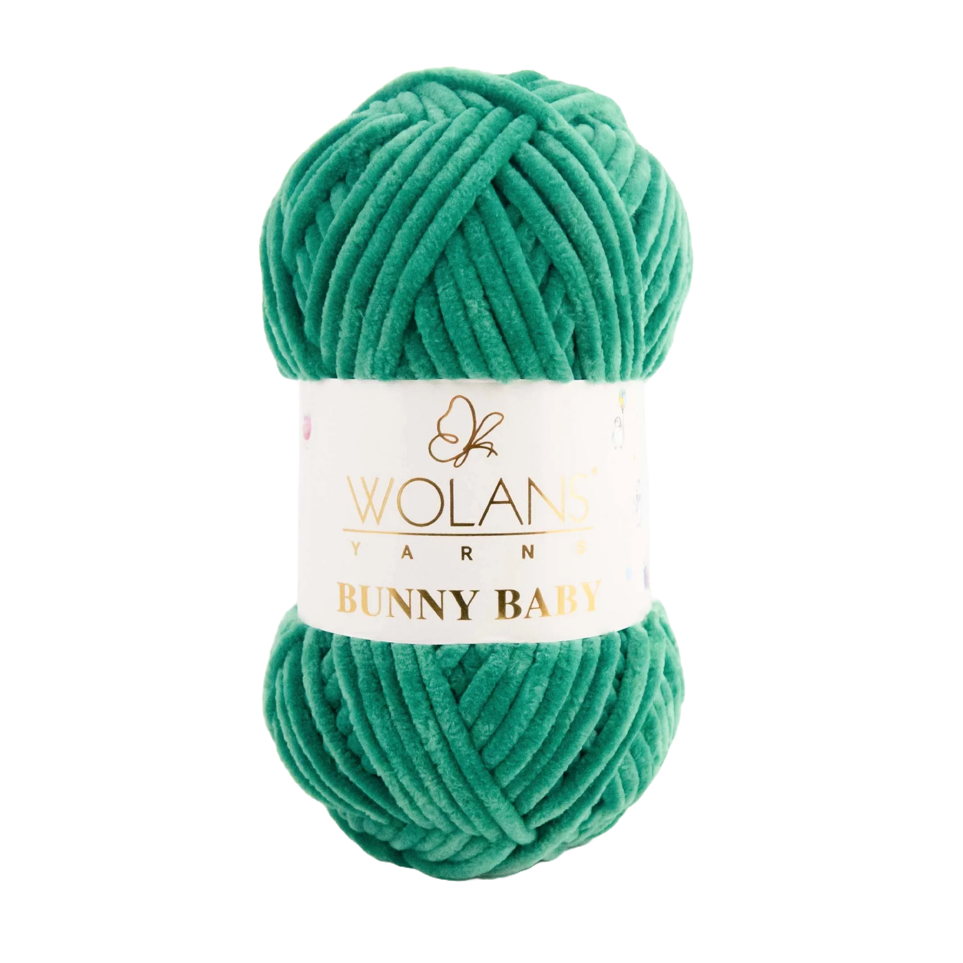 Wolans Bunny Baby chenille garen kleur green 10026