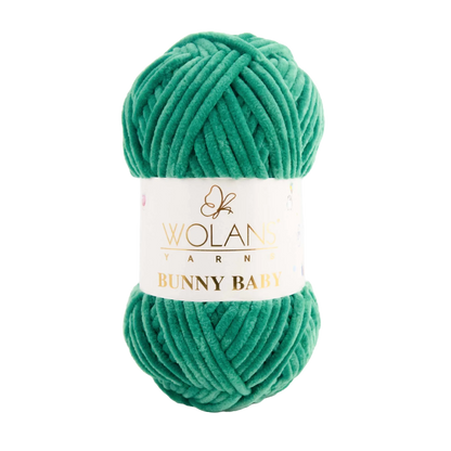 Wolans Bunny Baby chenille garen kleur green 10026