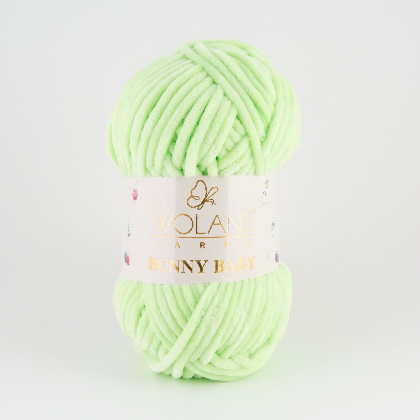 Wolans Bunny Baby chenille garen kleur lime 10047