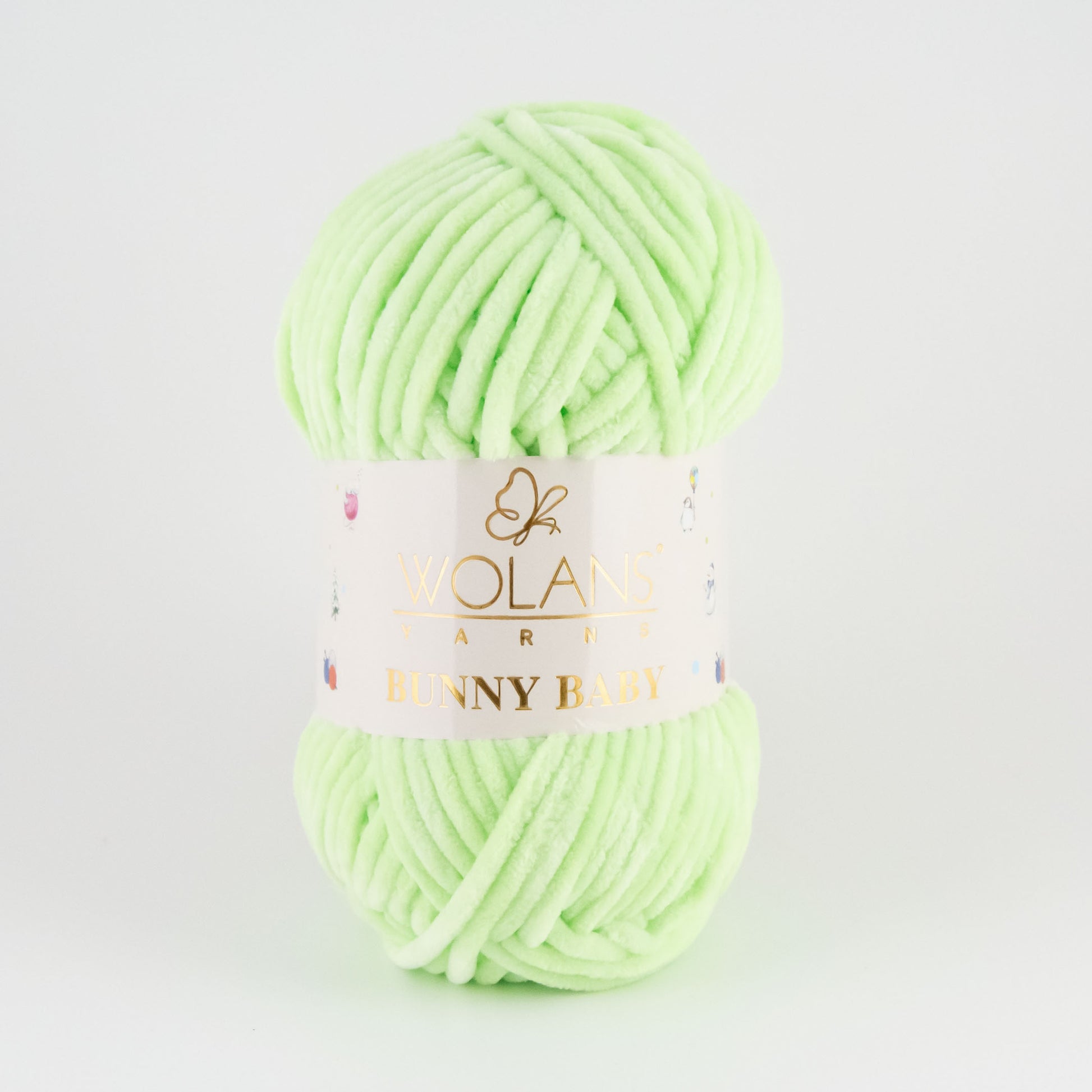 Wolans Bunny Baby chenille garen kleur lime 10047