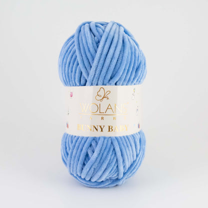 Wolans Bunny Baby chenille garen kleur blueberry 10050