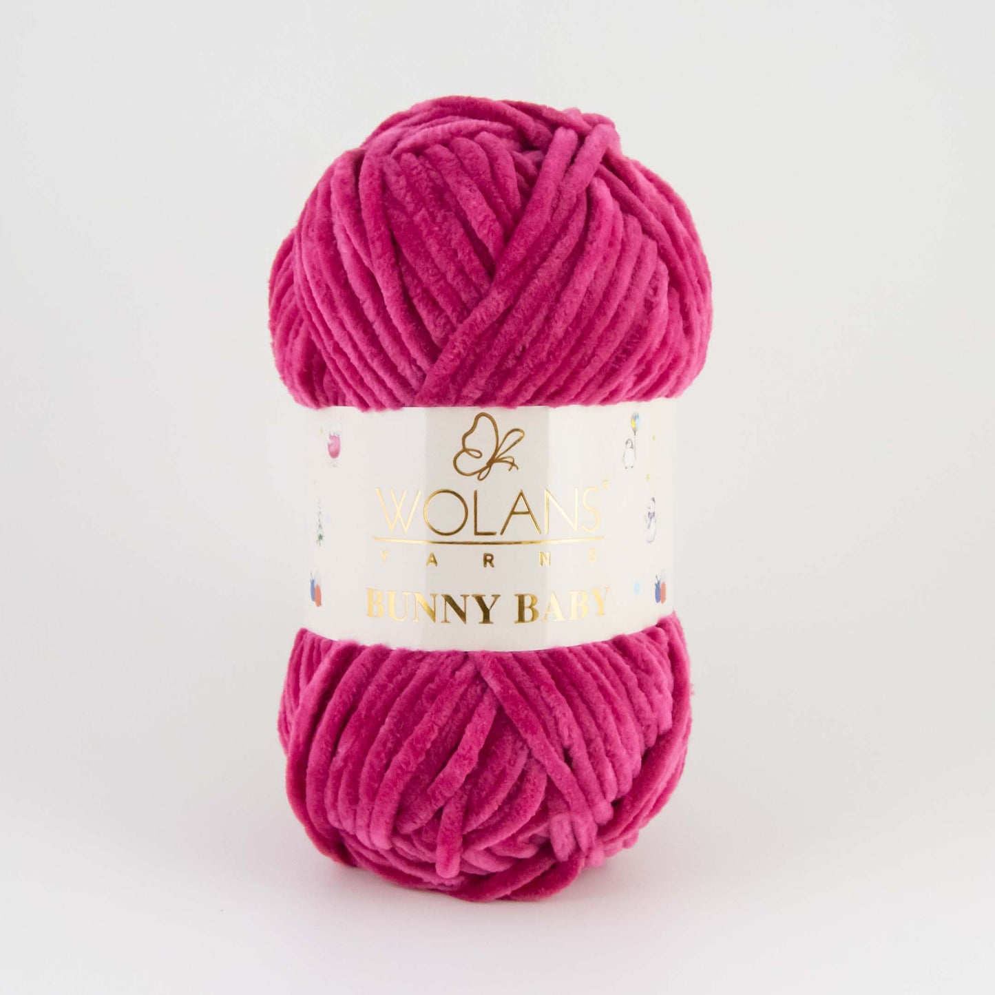 Wolans Bunny Baby chenille garen kleur berry 10052
