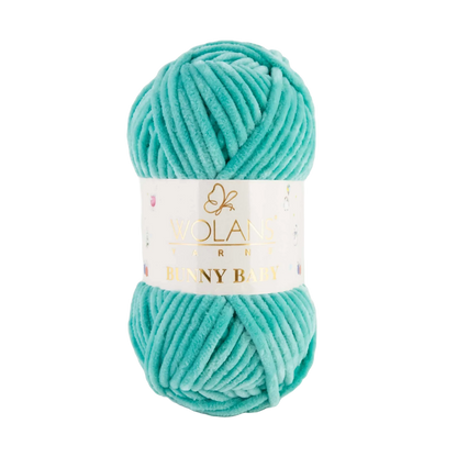 Wolans Bunny Baby chenille garen kleur emerald 10056