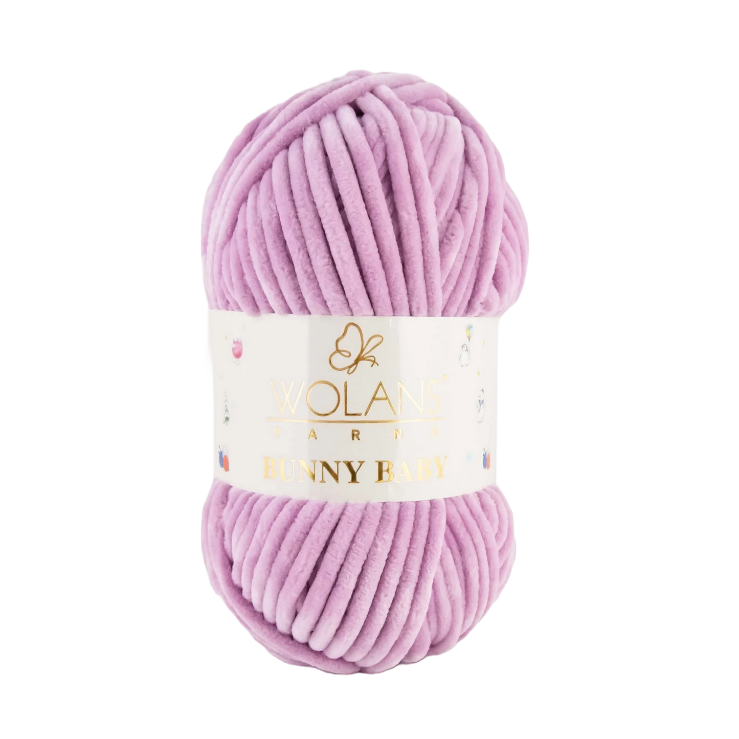 Wolans Bunny Baby chenille garen kleur mauve 10059