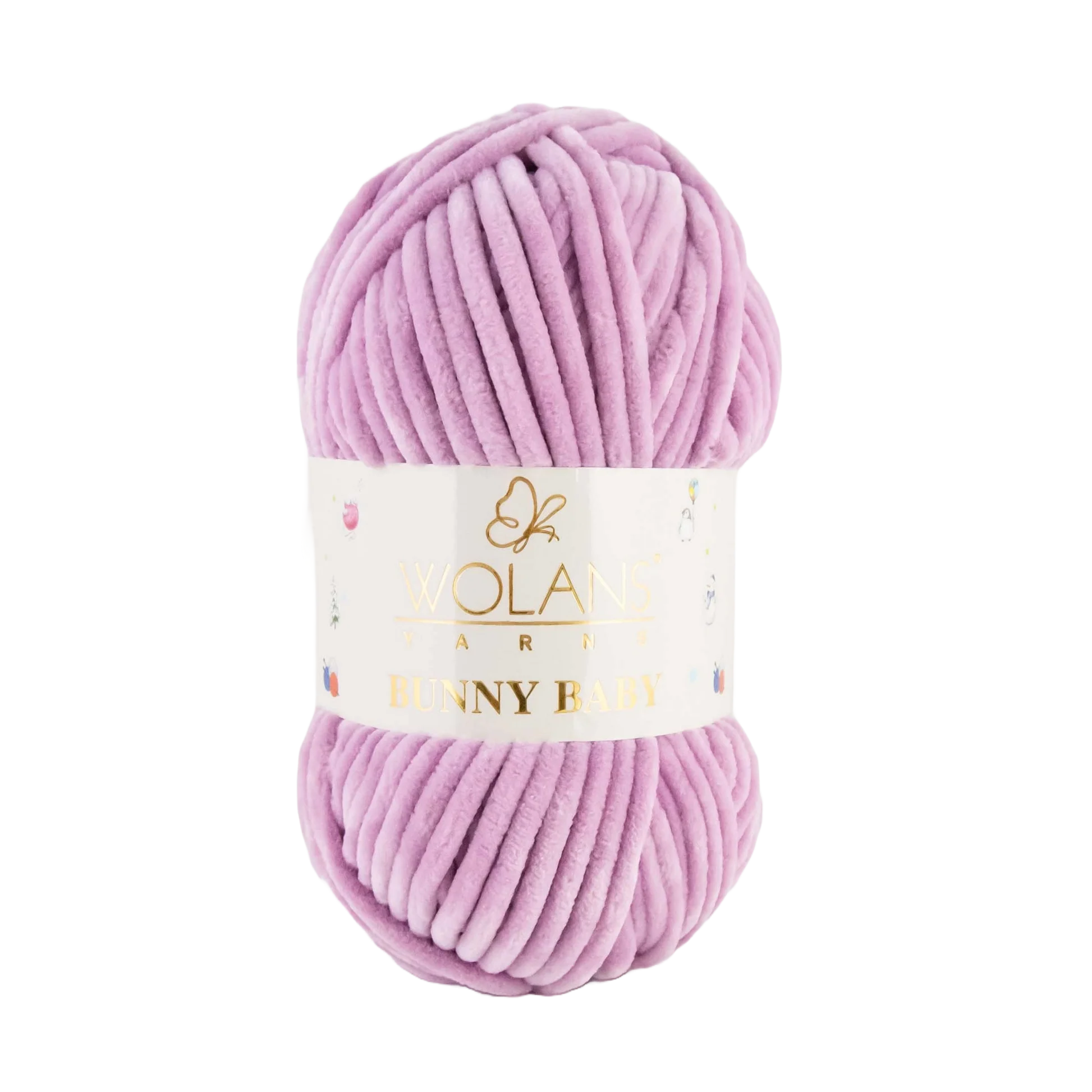 Wolans Bunny Baby chenille garen kleur mauve 10059