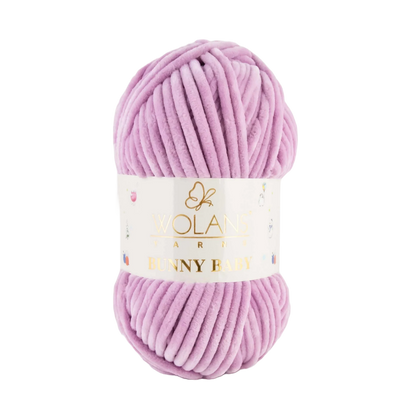 Wolans Bunny Baby chenille garen kleur mauve 10059