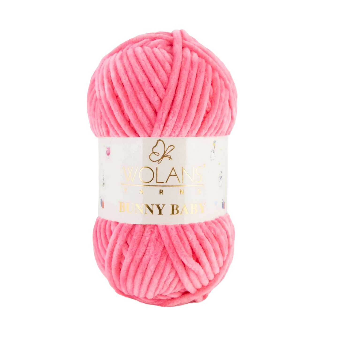 Wolans Bunny Baby chenille garen kleur bright pink 10064