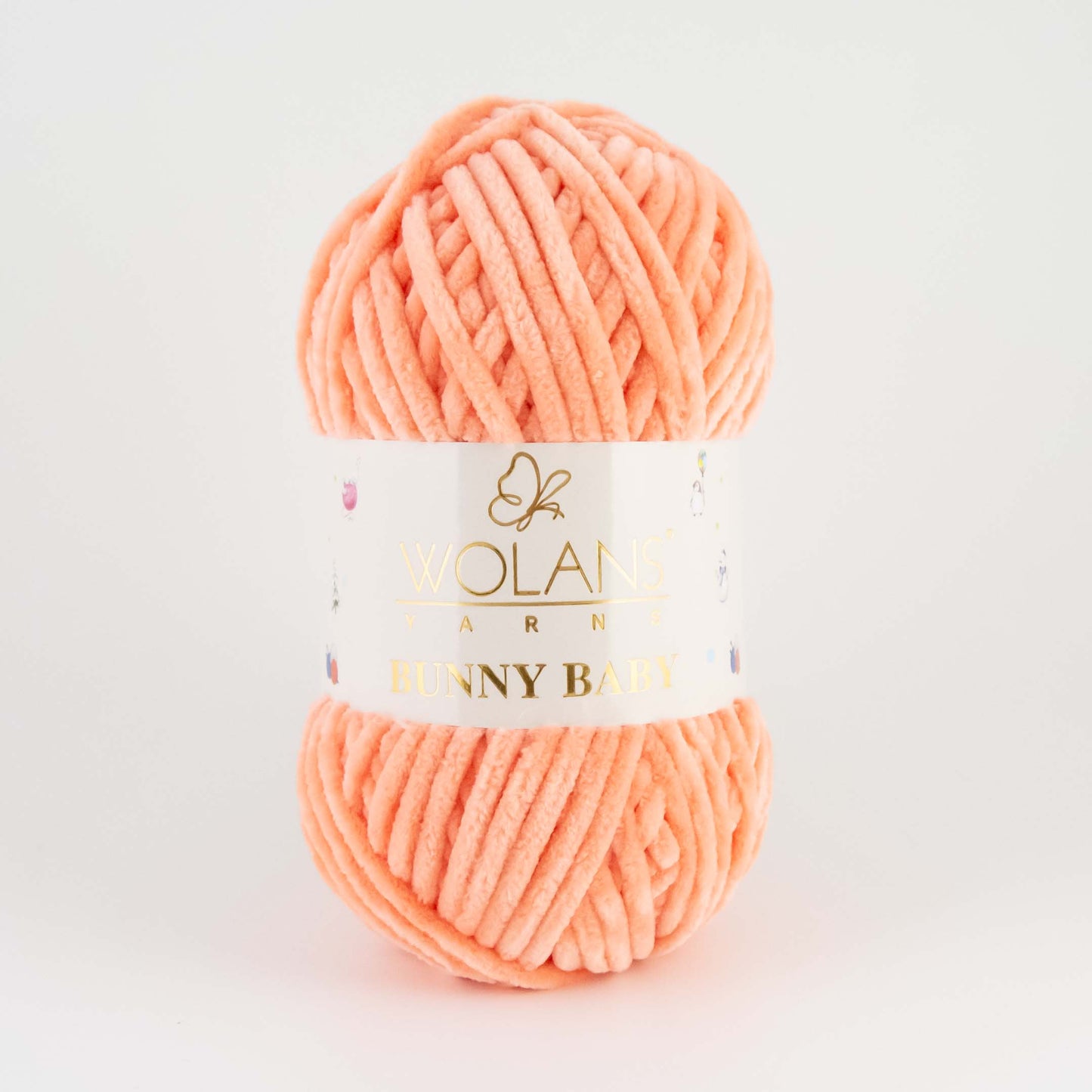 Wolans Bunny Baby chenille garen kleur tangerine 10065