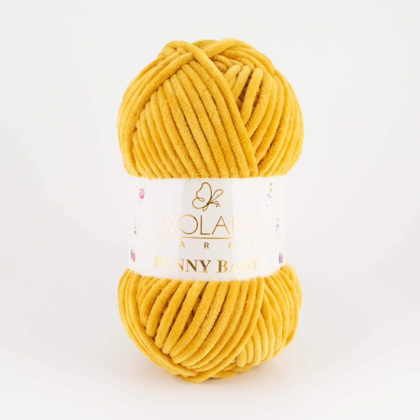 Wolans Bunny Baby chenille garen kleur dark mustard 10072
