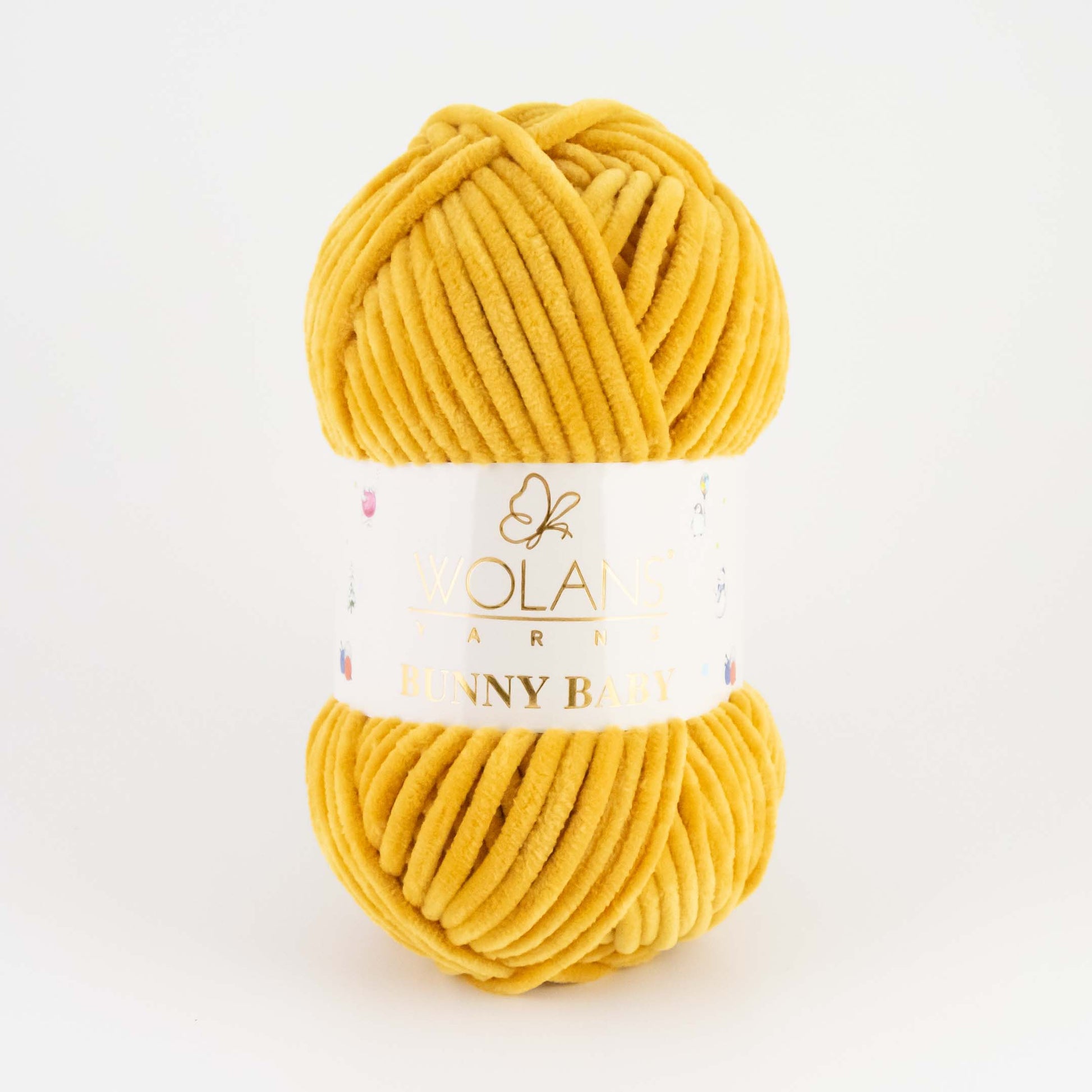 Wolans Bunny Baby chenille garen kleur dark mustard 10072