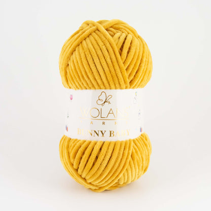 Wolans Bunny Baby chenille garen kleur dark mustard 10072