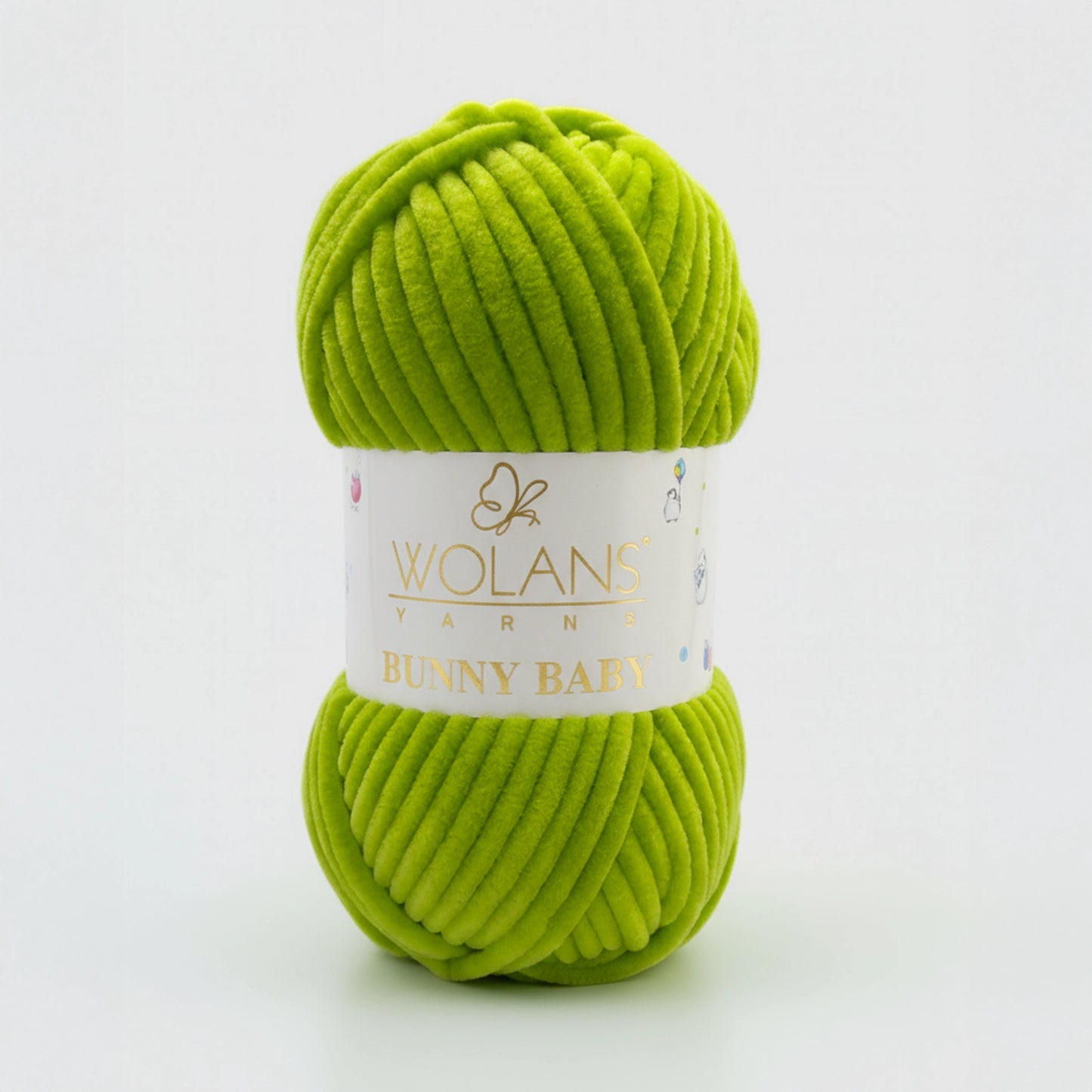 Wolans Bunny Baby chenille garen kleur neon green 10085