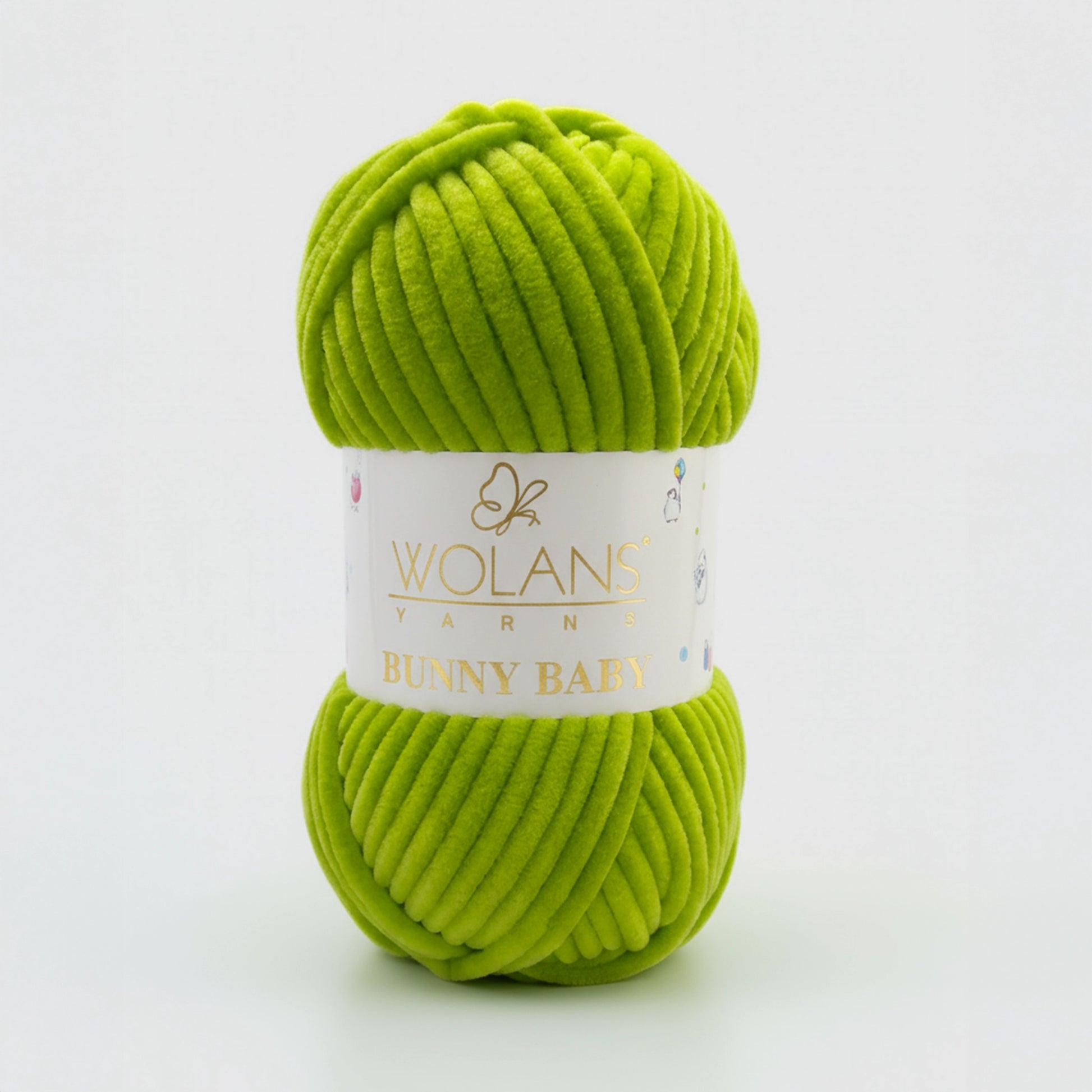 Wolans Bunny Baby chenille garen kleur neon green 10085