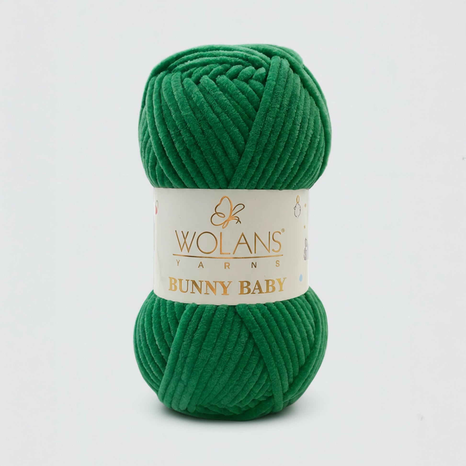 Wolans Bunny Baby chenille garen kleur jade 10086