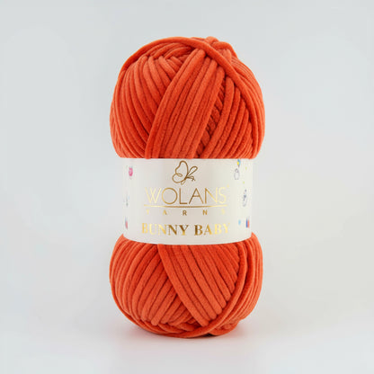 Wolans Bunny Baby chenille garen kleur neon orange 10089