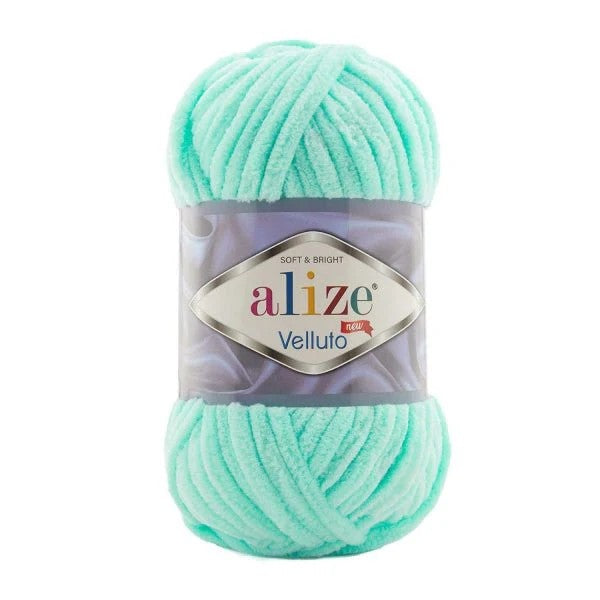 Alize Velluto garen kleur 019 light turquoise
