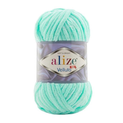 Alize Velluto garen kleur 019 light turquoise