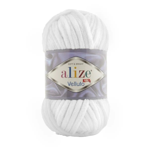 Alize Velluto garen kleur 055 white