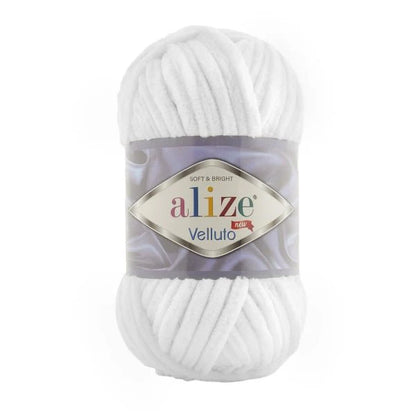Alize Velluto garen kleur 055 white