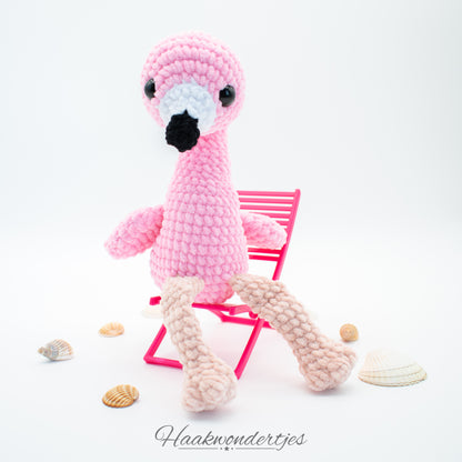 Gehaakte flamingo met Durable Velvet garen