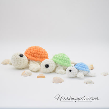 Gehaakte schildpadden met Wolans Bunny Baby garen en Durable Velvet garen