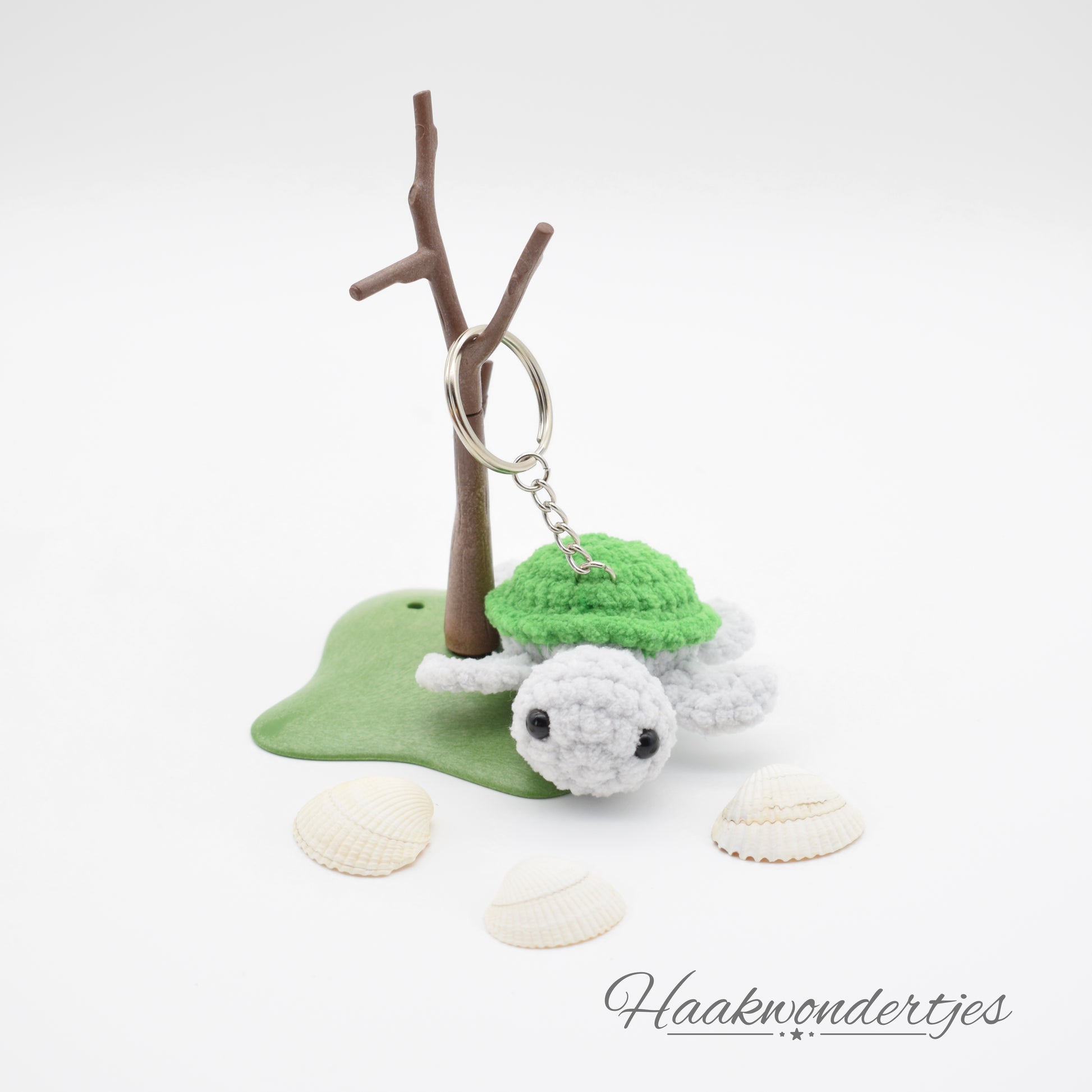 Gehaakte schildpad sleutelhanger met Scheepjes Little Darling garen
